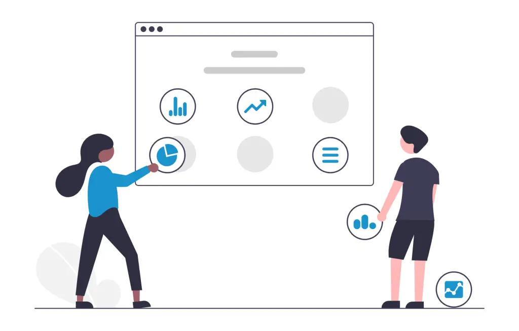 Icons representing digital marketing, social media, and lead generation services